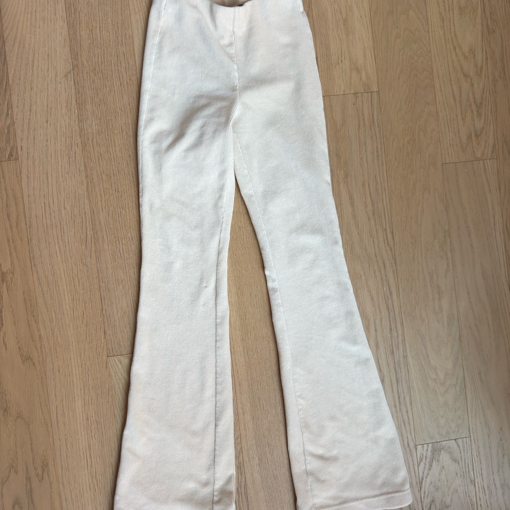 Cream/beige Flared Pants